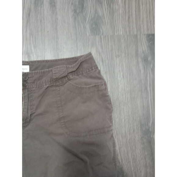 St Johns Bay Pants Womens Size 14 Petite Brown Stretch Capri Cropped - Picture 3 of 6